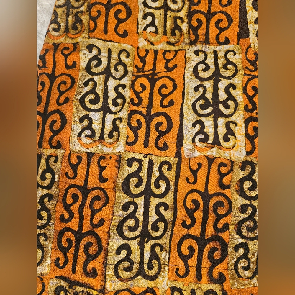 Vintage Handmade-Style African Print Patchwork Sleeveless Dress – Medium - Picture 2 of 5
